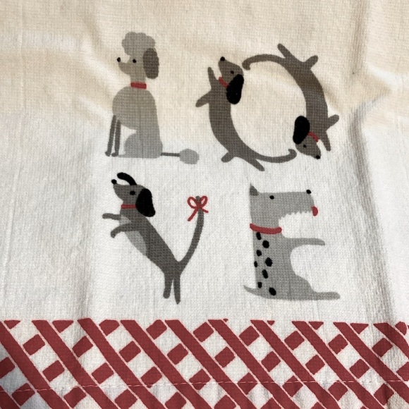 CASABA Dachshund  Poodle Terrier LOVE Kitchen Towel Cotton 26 x 17 in Set of 2 - Picture 3 of 9